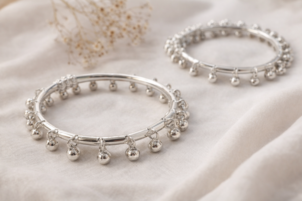 Silver Maharani Kada Payal