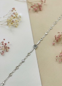 925 Silver Diamond Dust Anklet