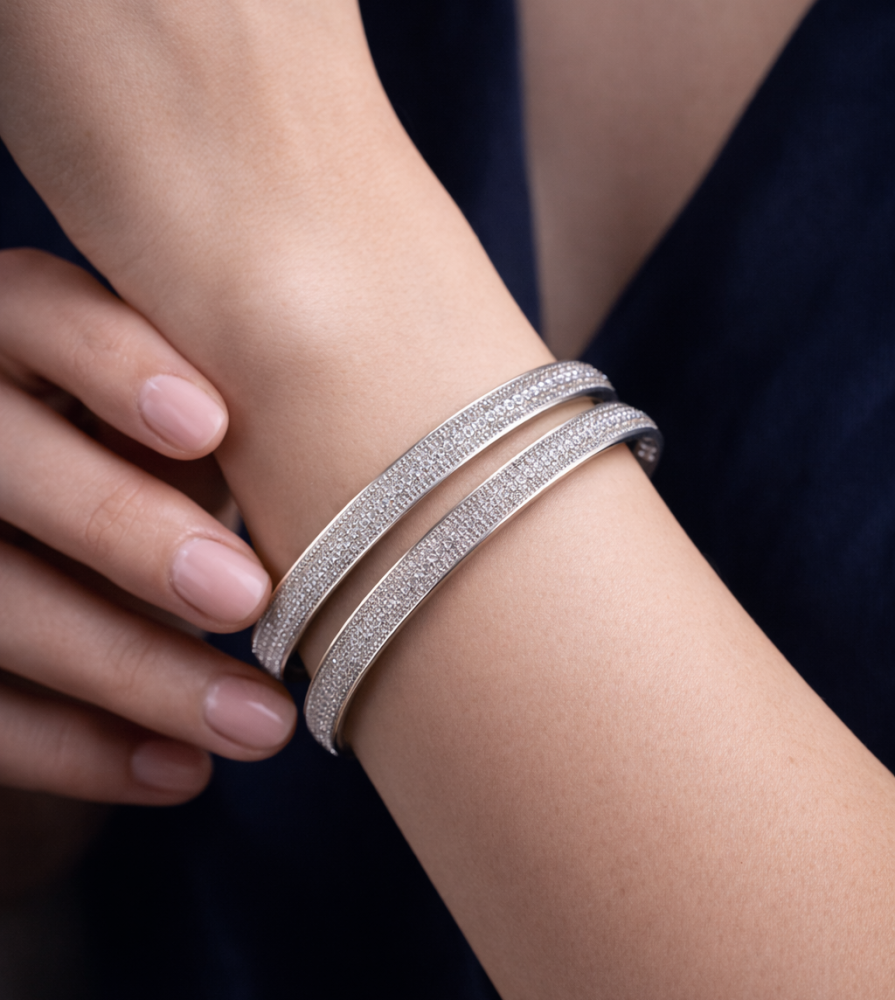 Silver 925 Royal Stonework Kada