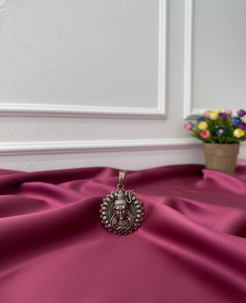925 Silver Oxidised Shiv Ji Pendent