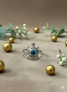 925 Evil Eye Tortoise Ring