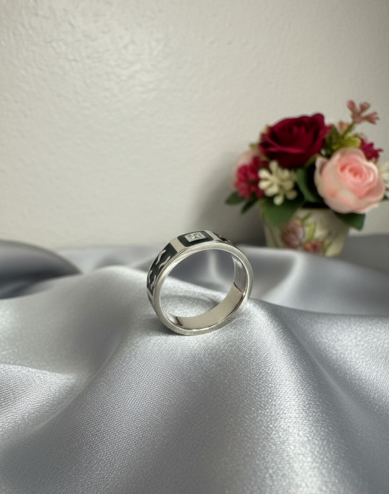 925 Silver Mens Arabic Ring