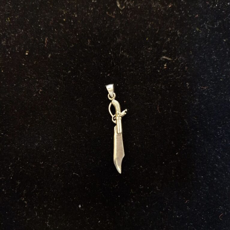 Beautiful Knife design oxidised pendant made with pure 925 silver