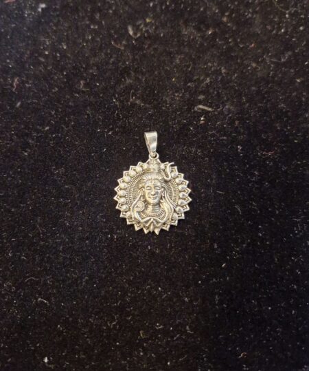 Oxidised shiv ji pendant made with 925 pure silver