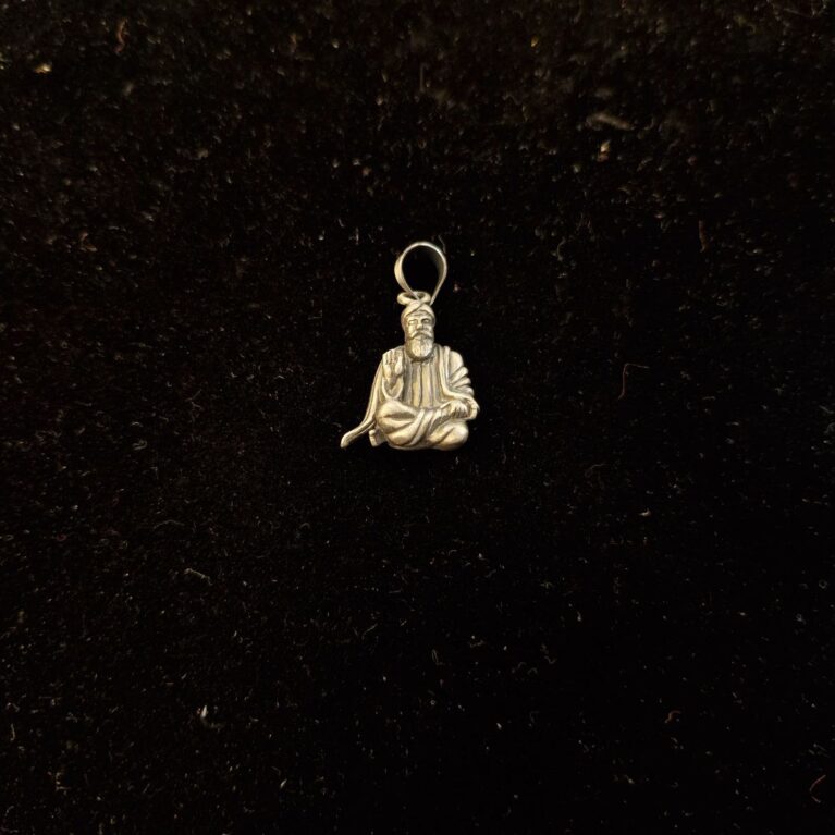 Waheguru ji in oxidised 925 silver