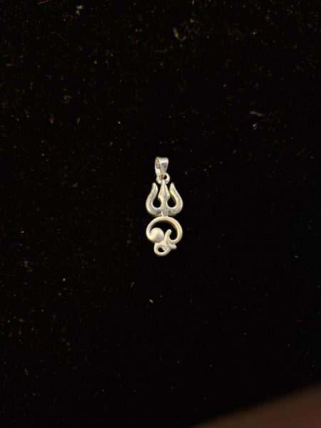 Trishul pendant in pure 925 silver