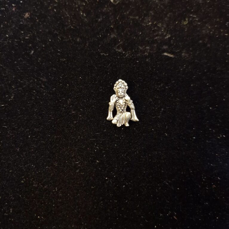 Lord hanuman ji pendant in oxidised 925 silver