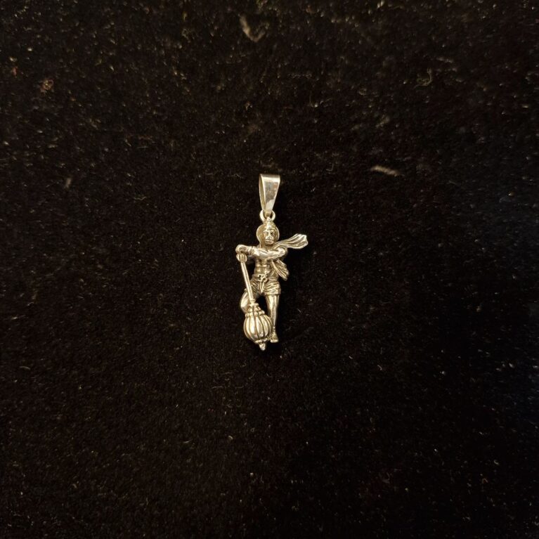 Lord Hanuman ji pendant in oxidised 925 silver